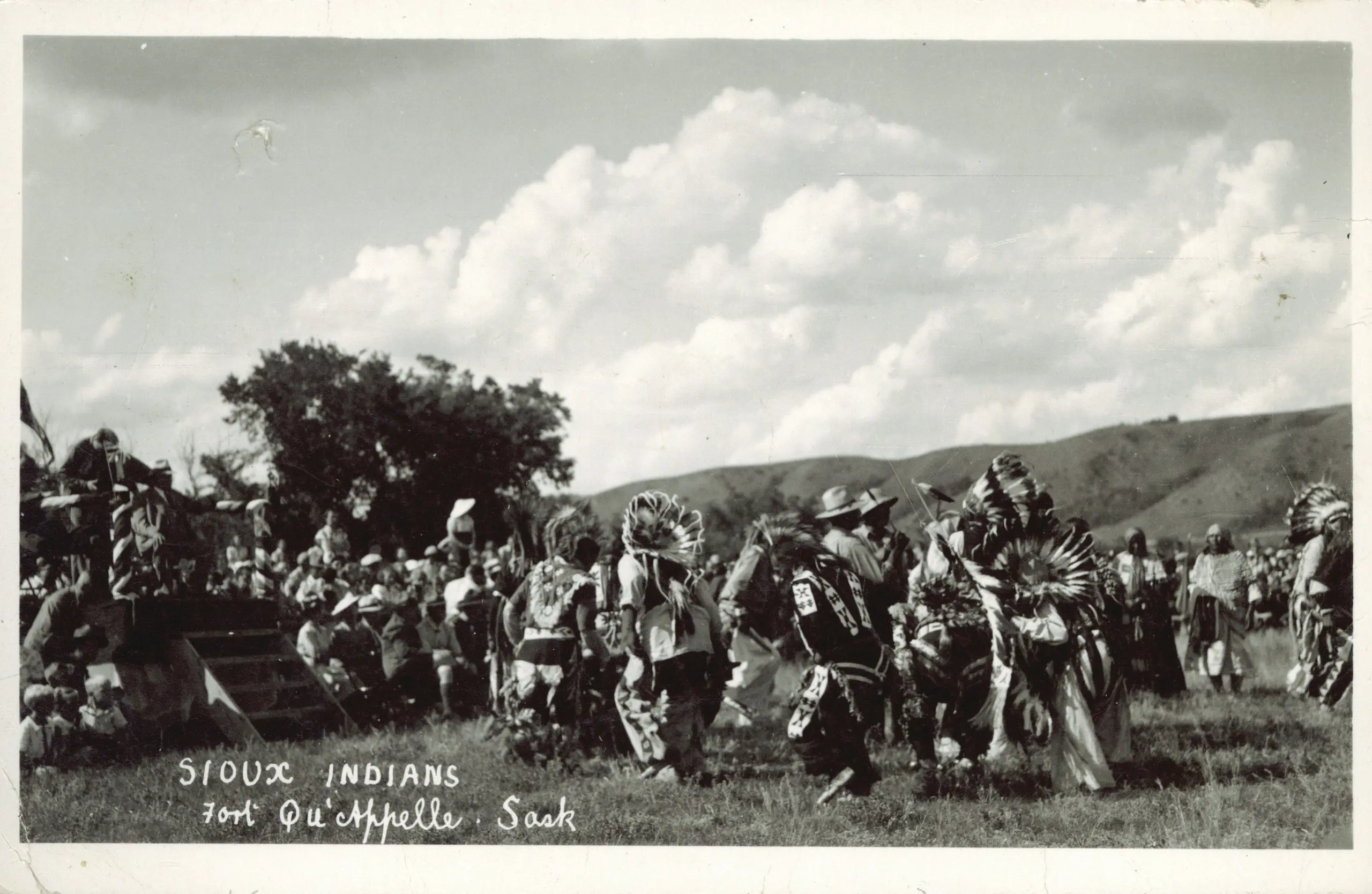 Sioux dancers at Fort Qu'Appelle